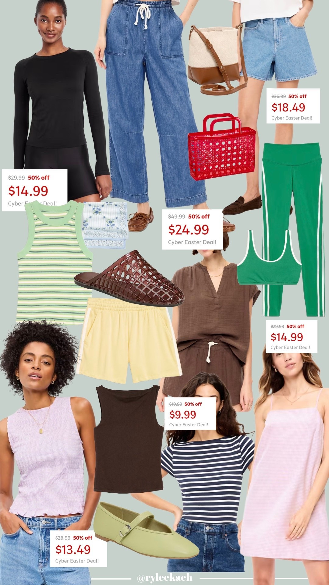 🐣 Cyber Easter Deals @ Old Navy: Almost Everything is 50% Off!!!! 🐣

So so so SOOOO many good deals at Old Navy right now, tons of dupes for A 1/4 OF THE PRICE!!! 🤑

size Medium on Small Tall in everything for me :) and size 4 in the jean shorts 👖

So many great transition pieces from spring to summer 🌸🌻🌤️😎👗⛱️

Old Navy deals, spring deals, spring outfits, spring dresses, athletic wear, athleisure wear, trending shorts, green leggings, Old Navy finds, Old Navy dresses, Old Navy pants, linen pants, denim shorts, jelly flats, transition pieces, trending at Old Navy, hot deals

#LTKSaleAlert #LTKSeasonal #LTKHome