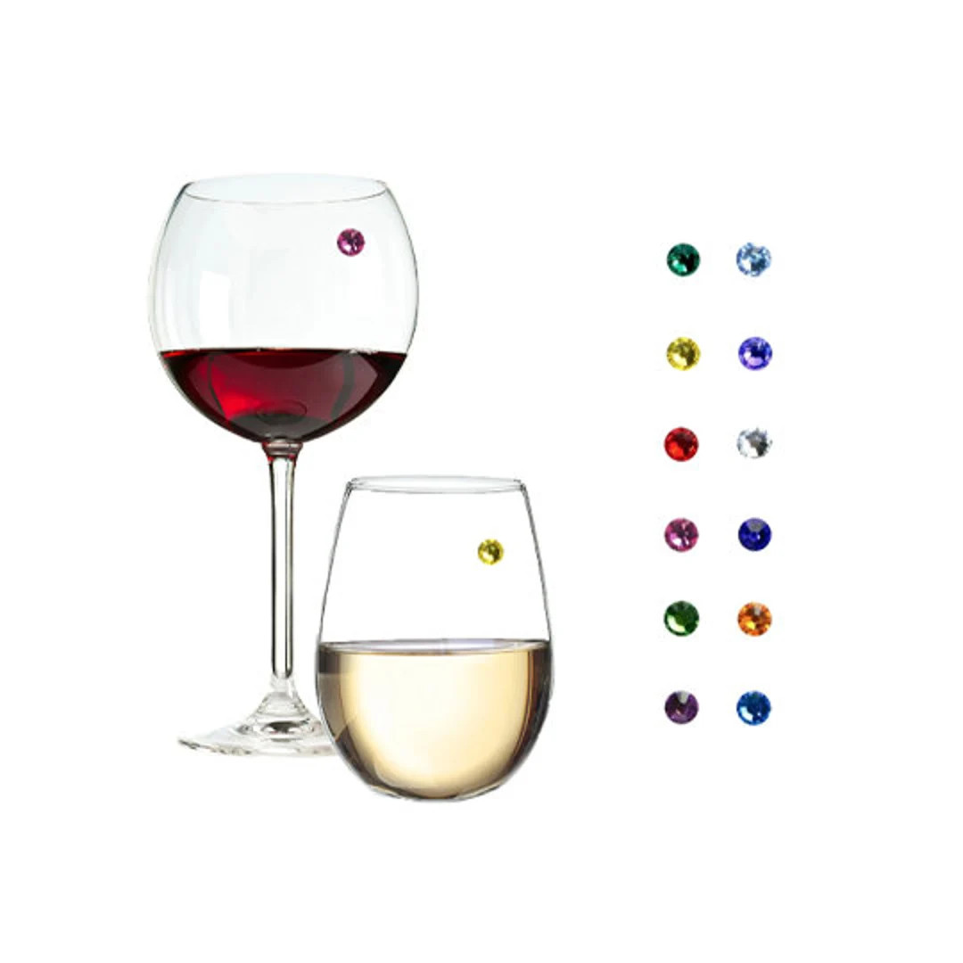 Crystal Magnetic Wine Glass Charms, Wedding Wine Charms, Birthday Hostess Christmas and Best Frie... | Etsy (US)