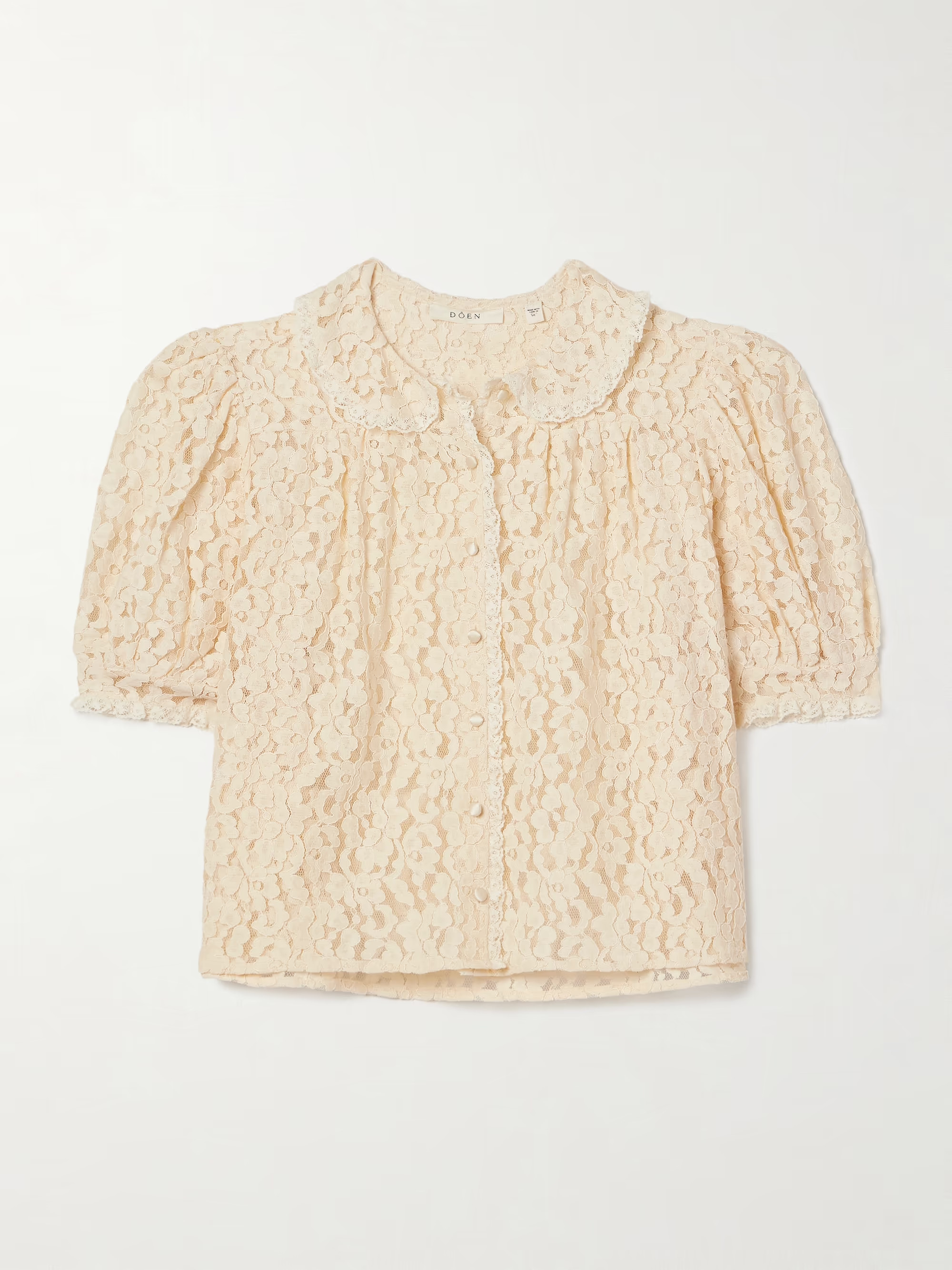 Lenore crochet-trimmed corded lace top | NET-A-PORTER (US)