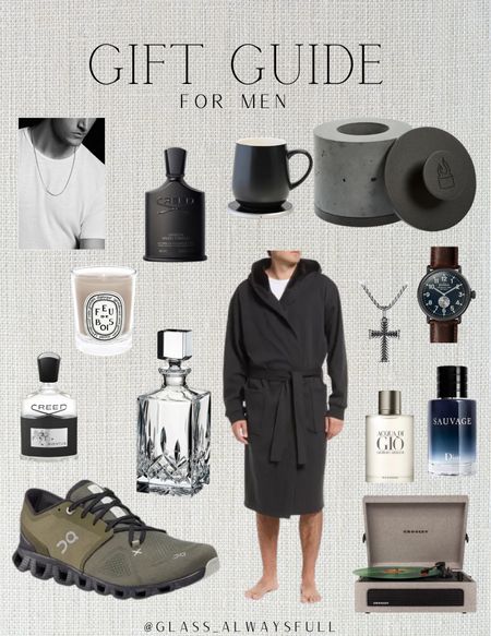Men’s gift guide, gifts for him, men’s sneakers, men’s robe, men’s cologne, men’s necklace, mens watch, men’s gift guide, mug.  Callie Glass @glassalwaysfull

#LTKmens #LTKGiftGuide #LTKSeasonal