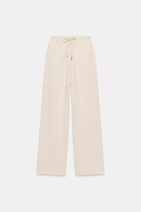 WASHED-EFFECT INTERLOCK TROUSERS | Zara UK