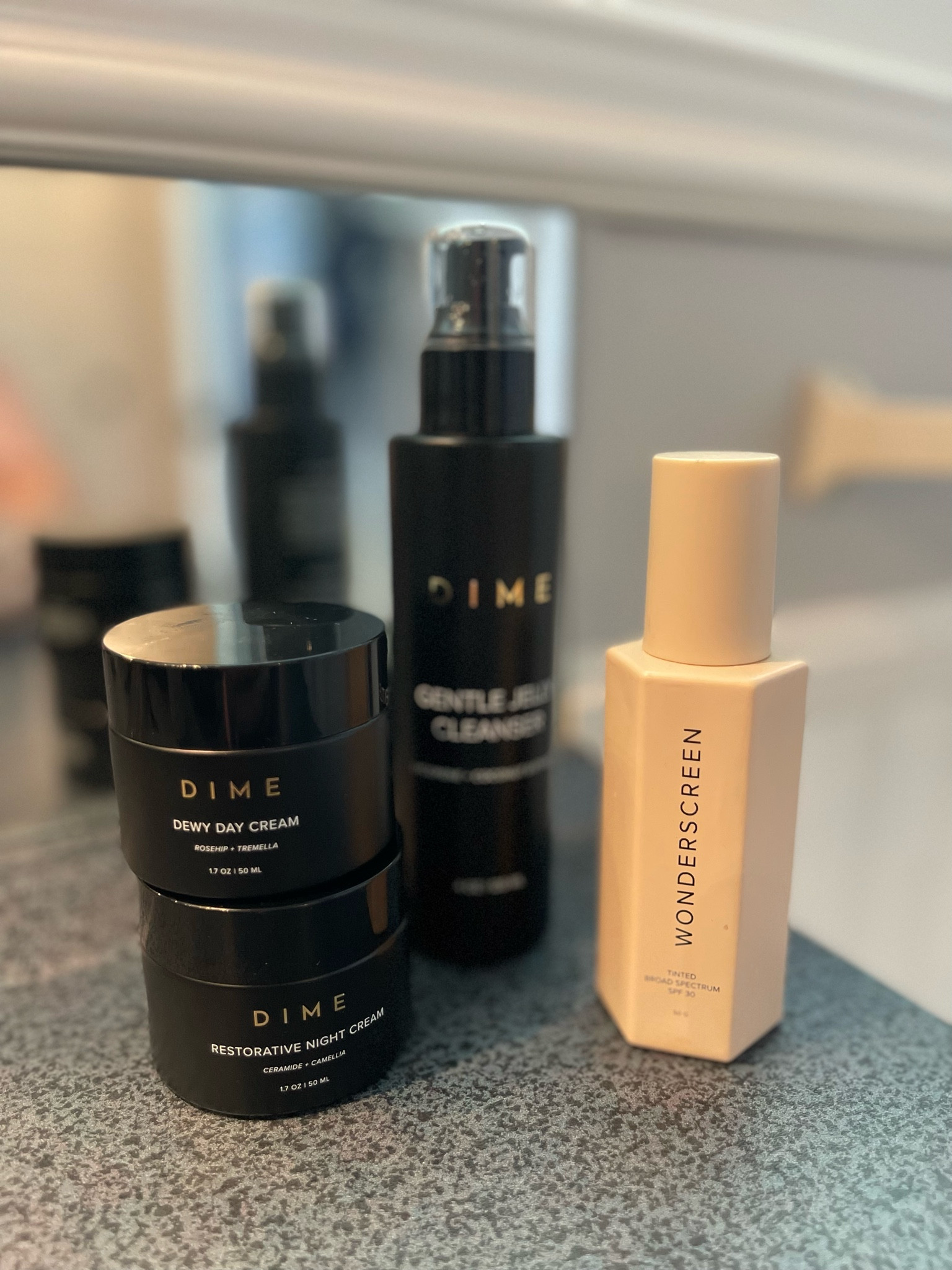 My favourite non toxic skincare. All products are rated under 3 on the EWG scale. Love this gentle jelly cleanser, day and night cream, and my favourite tinted wonderscreen with an SPF 30

#LTKFindsUnder50 #LTKBeauty #LTKFamily