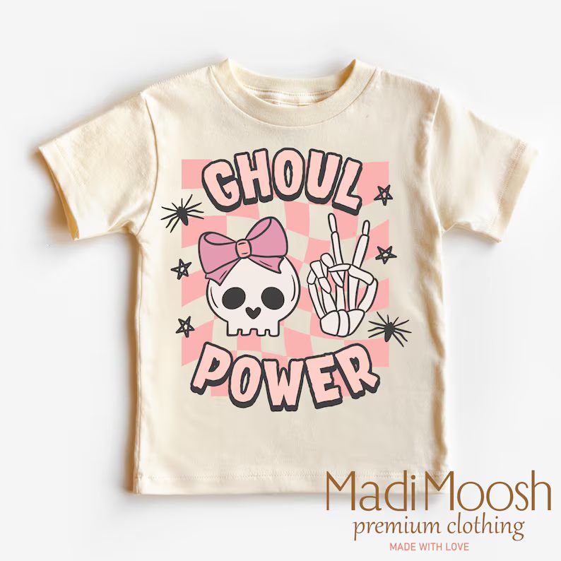 Ghoul Power Halloween Shirt Girl Power Skull Toddler Tee Funny Halloween Kids Shirt Adult, Youth,... | Etsy (US)