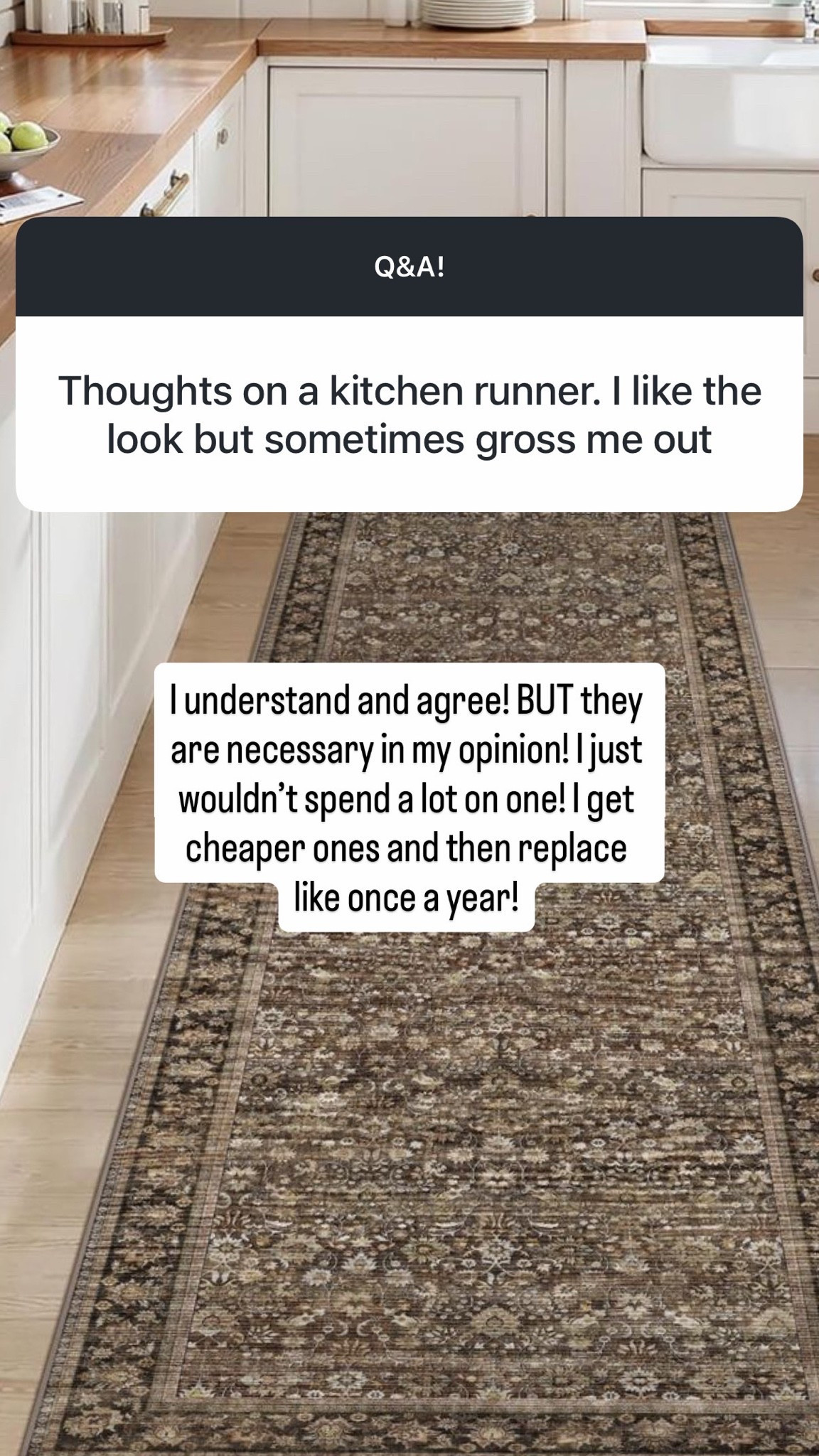 Runner rugs! All of these come in runner rug options even if the picture shows an area rug!