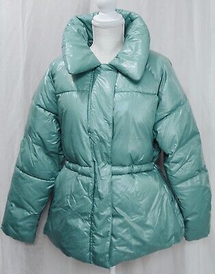 A New Day Women's Jade Green Winter Puffer Coat Jacket Size Medium | eBay US