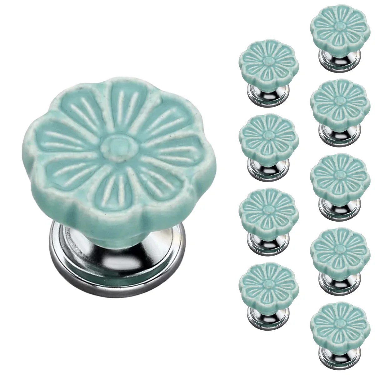 Anemone 1-4/7" Sky Blue Cabinet Knob (Pack of 10) | Wayfair North America