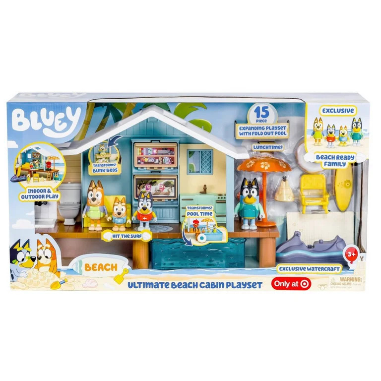 Bluey Ultimate Beach Cabin Playset | Walmart (US)