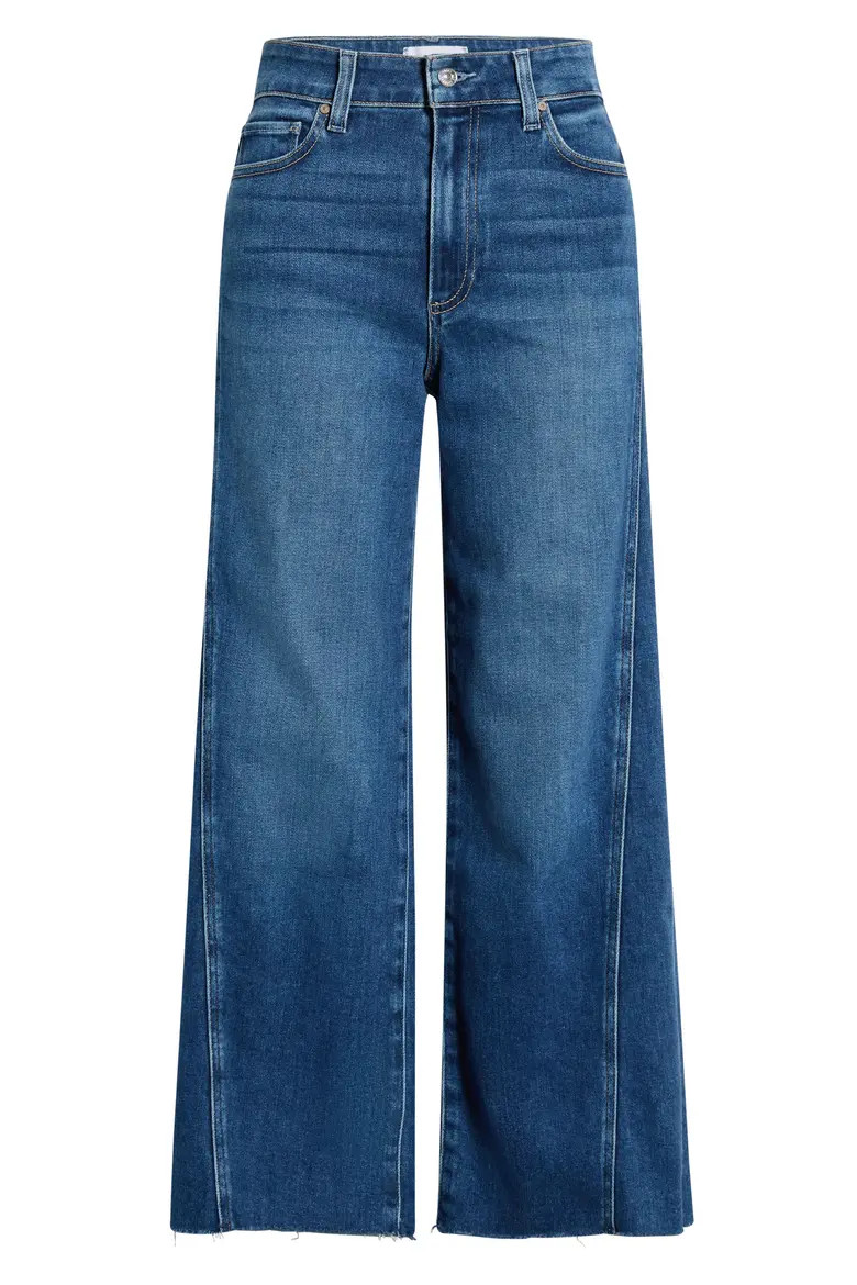Anessa Twisted Seam Raw Hem High Waist Ankle Wide Leg Jeans (Women) | Nordstrom | Nordstrom