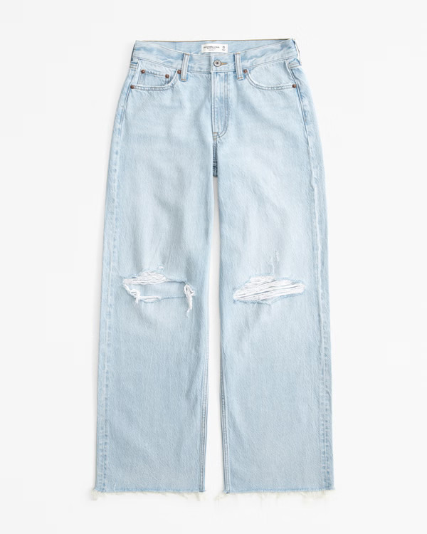 Curve Love Low Rise Ultra Loose Jean | Abercrombie & Fitch (US)