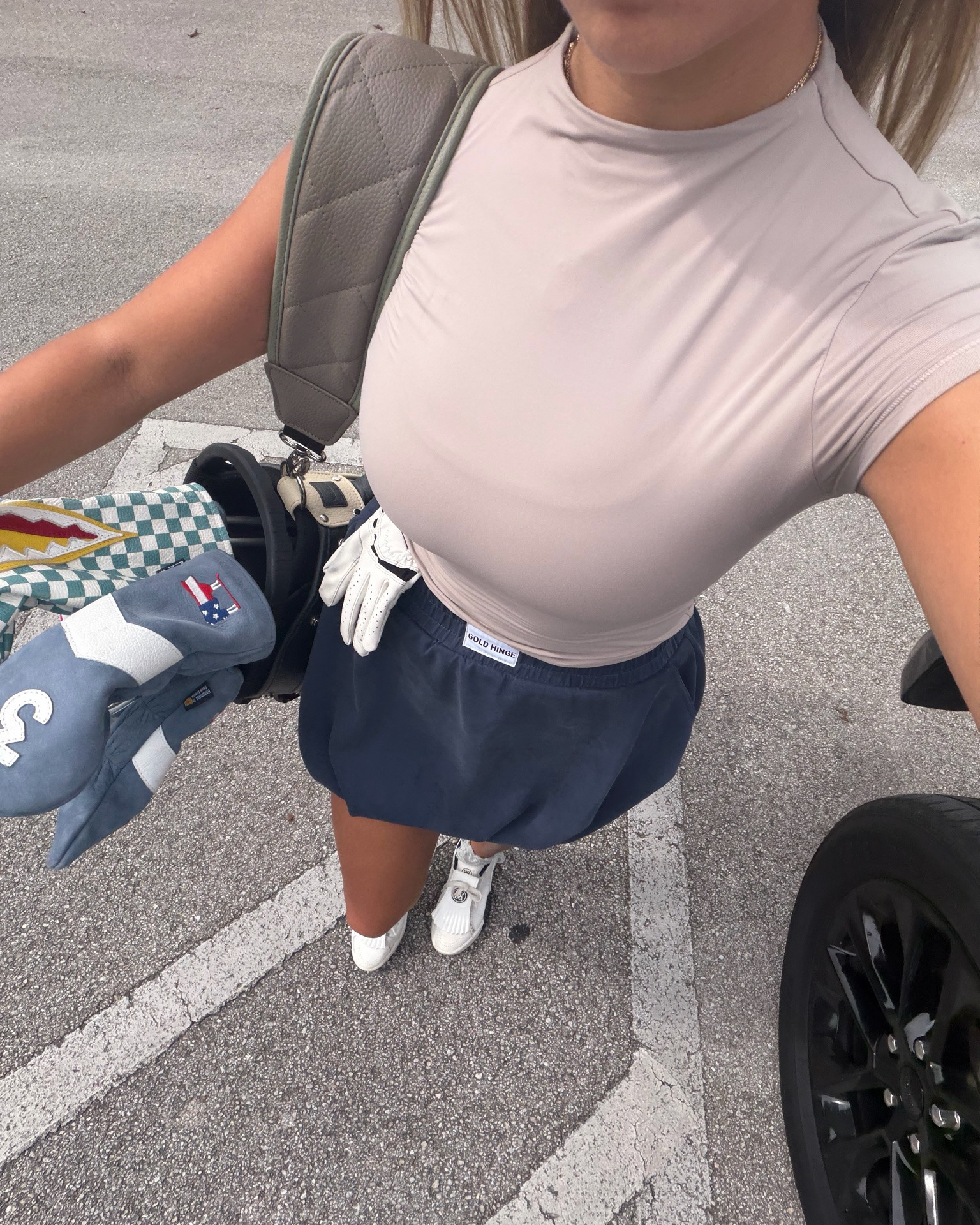 Golf outfit 
Gold hinge 
Amazon outfits 
Socks 
Ruffle socks 
Golf shoes 
Women’s golf 
Mock neck shirt 
Workout top 
Golf clubs 
Golf balls

#LTKdayinmylife #LTKmorningroutine #LTKActive