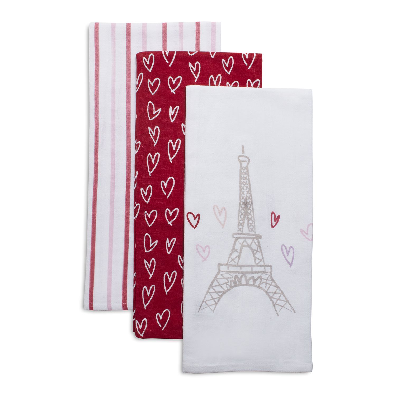 Valentine’s Day Flour Sack Kitchen Towels, 30" x 20", Set of 3 | Sur La Table