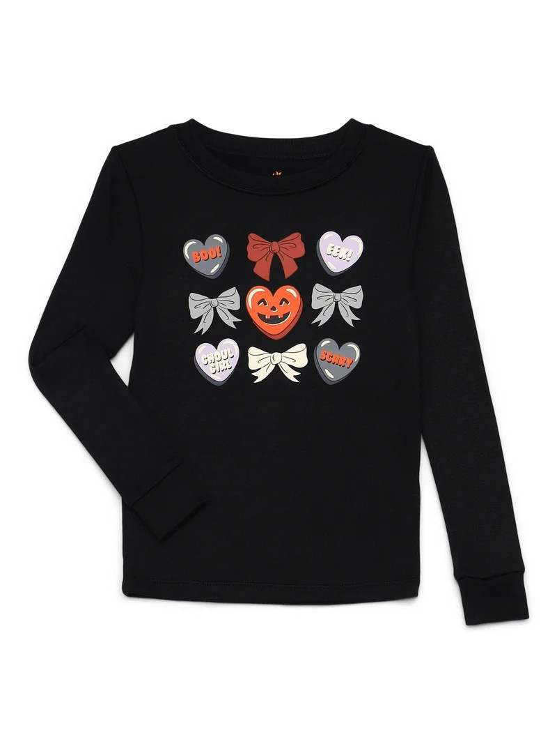 Halloween Girls Long Sleeve Top and Pants Tight Fit Sleep Set from Way to Celebrate, 2-Piece, Siz... | Walmart (US)