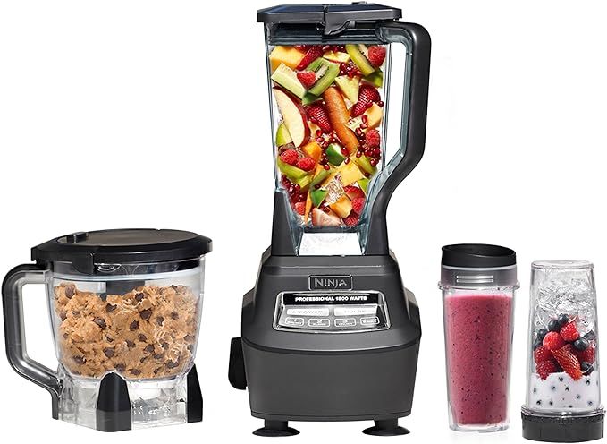 Ninja BL770 Mega Kitchen System, 1500W, 4 Functions for Smoothies, Processing, Dough, Drinks & Mo... | Amazon (US)