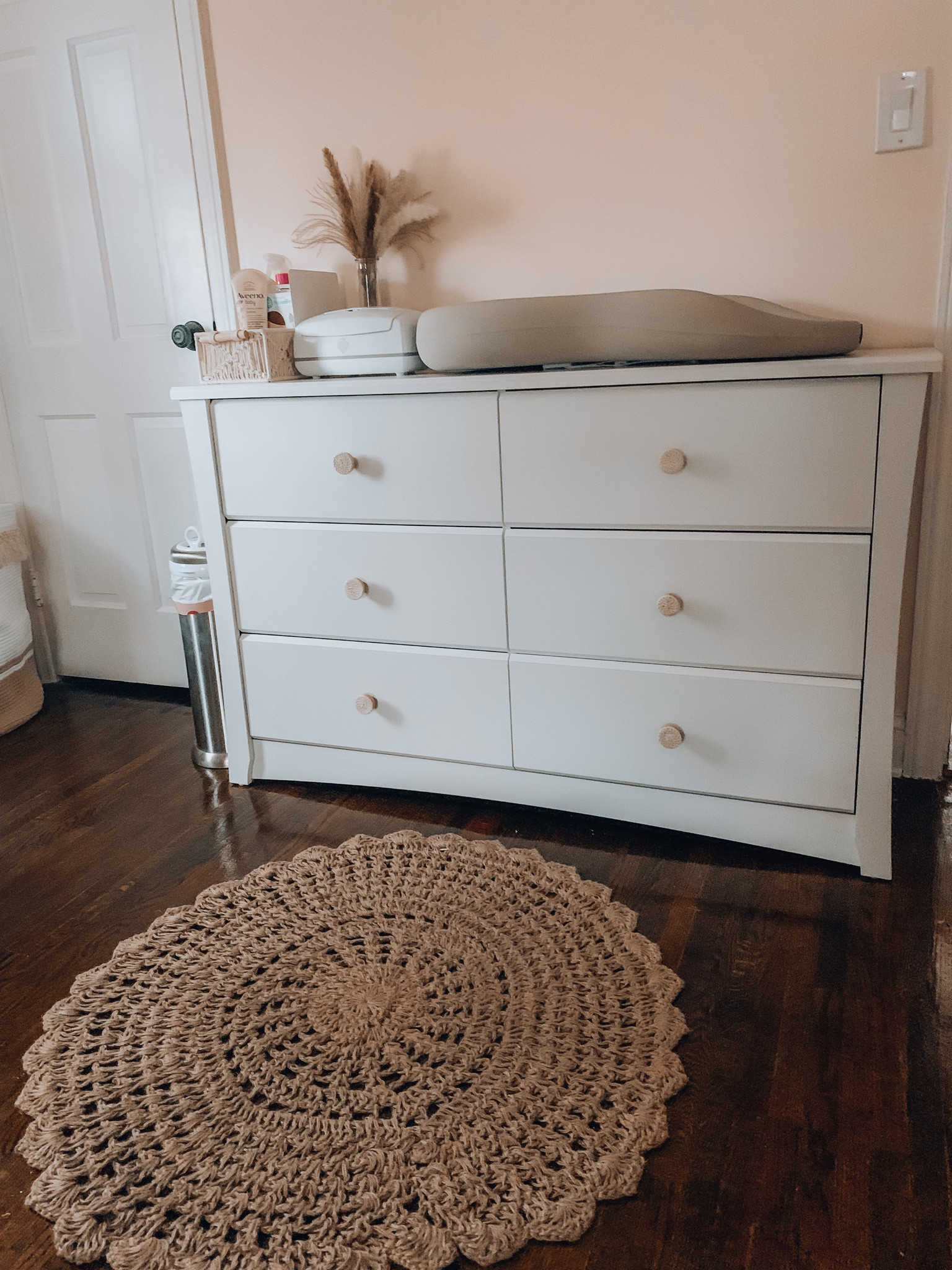 a dreamy changing area 🤍

#LTKhome #LTKfamily #LTKbaby