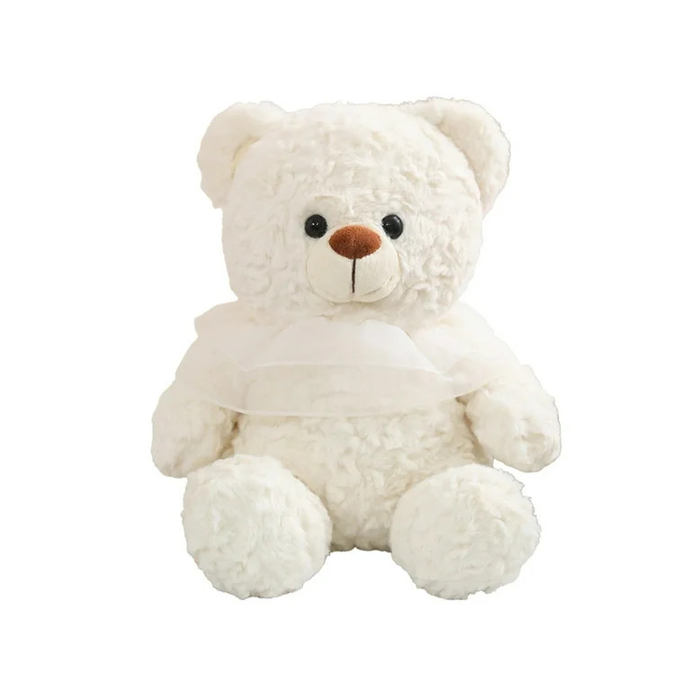 White Teddy Bear Stuffed Animal Doll,14 Inch Soft Stuffed Bear Plush Toy, Birthday Christmas Vale... | Walmart (US)