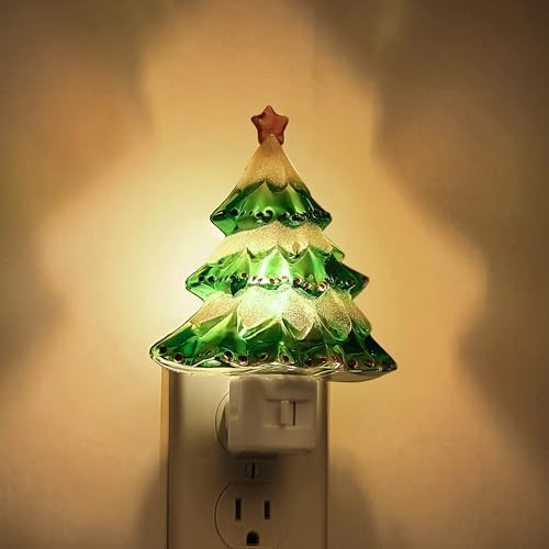L LOHAS LED Christmas Tree Night Light, 3000K Warm White Plug in Night Light, 360° Rotatable Vin... | Amazon (US)