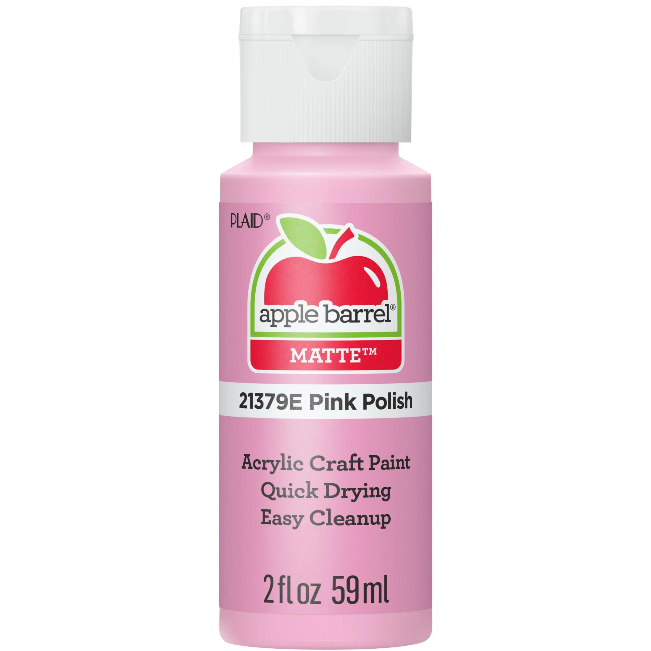 Apple Barrel 21379E Acrylic Craft Paint, Matte Finish, Pink Polish, 2 fl oz | Walmart (US)