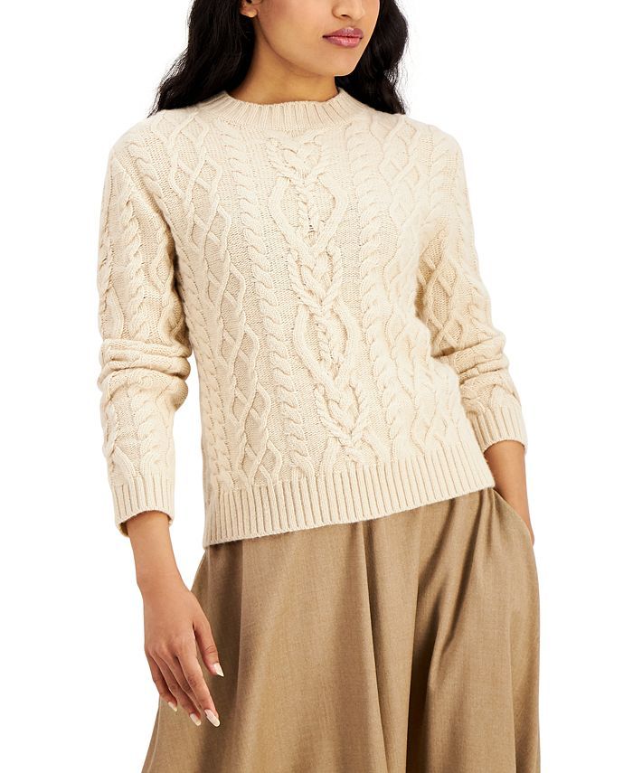 Weekend Max Mara Accordo Cable Knit Sweater & Reviews - Sweaters - Women - Macy's | Macys (US)