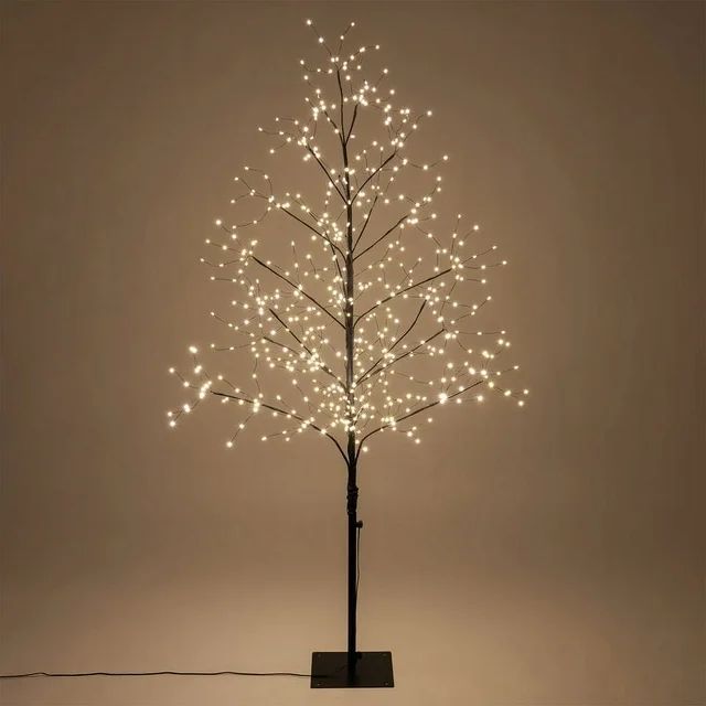 5 Ft Black Fairy Light Tree Fairy Decor Lighted Tree Bedroom Decor with 570 Warm White LED Fairy ... | Walmart (US)
