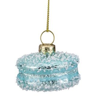 Northlight 2" Blue Macaroon with Sugar Glass Christmas Ornament | Michaels Stores