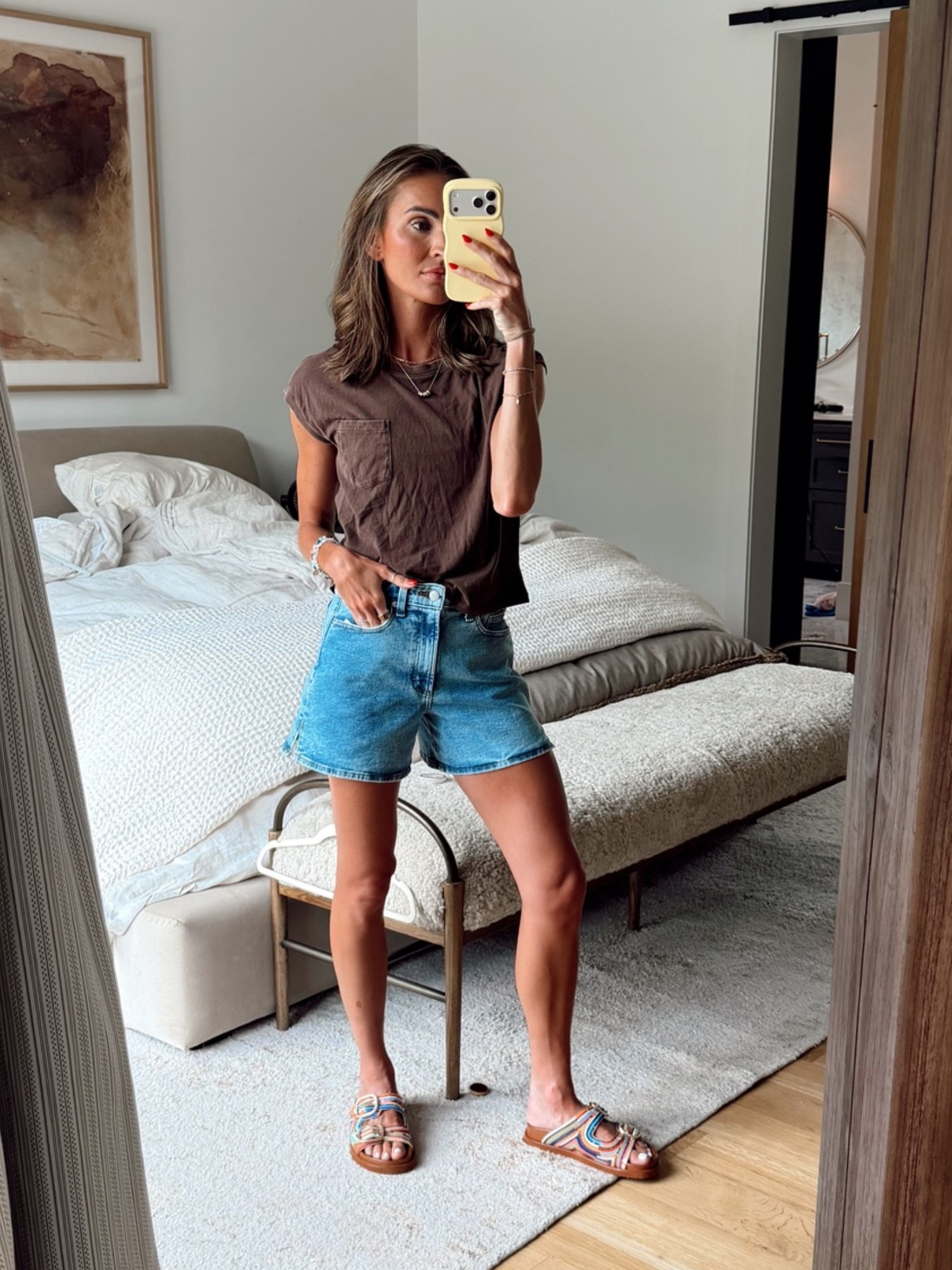 Possibly the best denim shorts I’ve ever bought and they’re $28! Wearing size 2