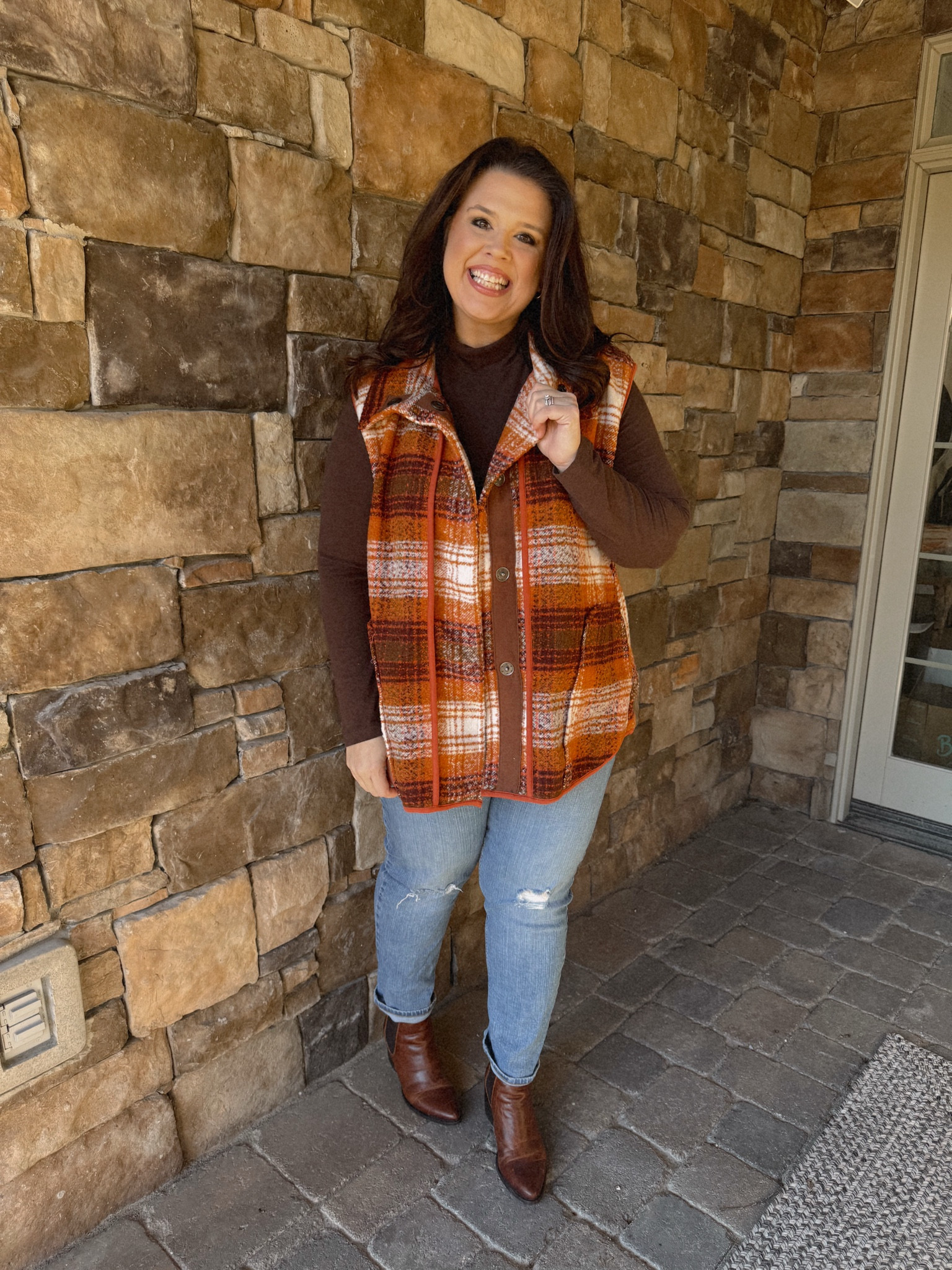 @freepeople plaid vest (size XL) @nuuds long sleeve (runs TTS) / linked similar jeans & boots

#LTKfindsunder50 #LTKSeasonal #LTKstyletip