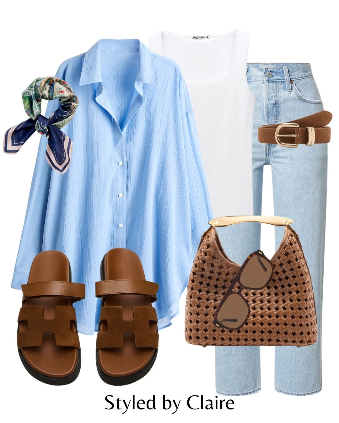 OVERSIZED SHIRT STYLING🦋
Tags: H&M floaty cotton poplin top white tank top Zara Abercrombie light wash jeans suede belt mango Elleme woven bag Steve Madden sandals cognac silk scarf fashion spring summer inspo outfit ideas cool girl city break capsule wardrobe realistic style brunch ootd trends

#LTKshoes #LTKstyletip #LTKspring