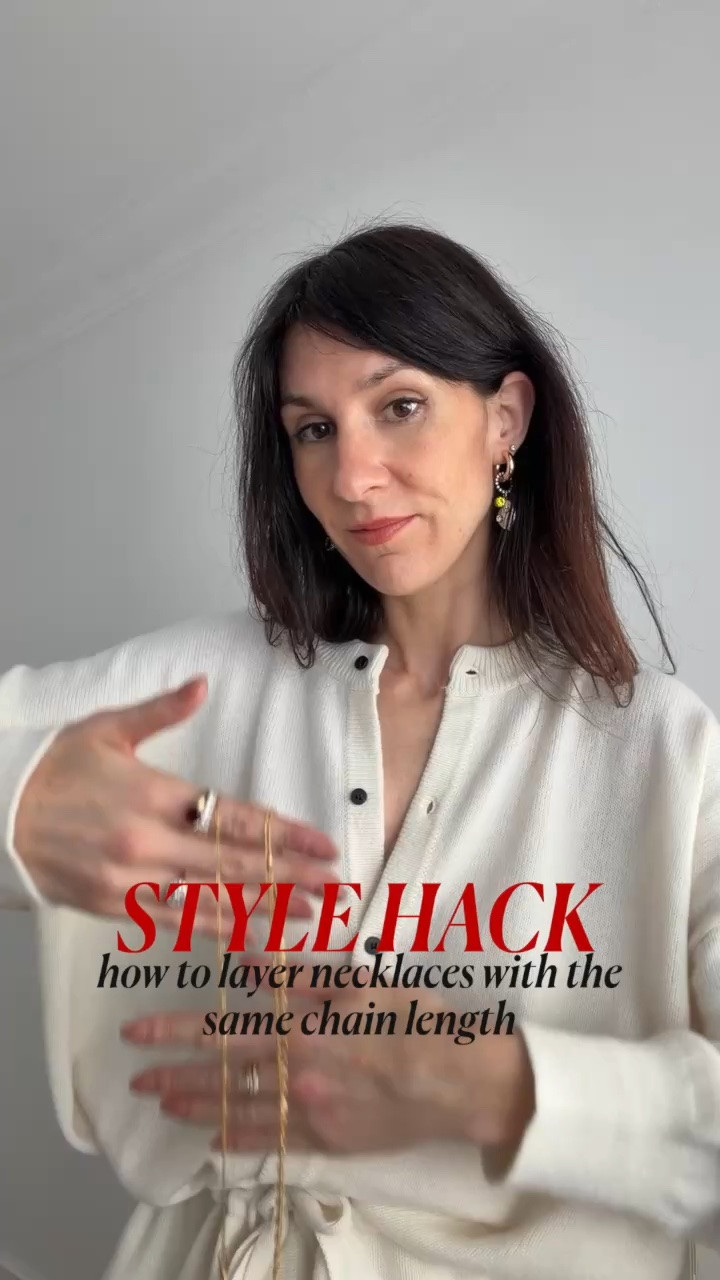 Style hack to layer necklaces with the same length chain!!

#LTKaustralia