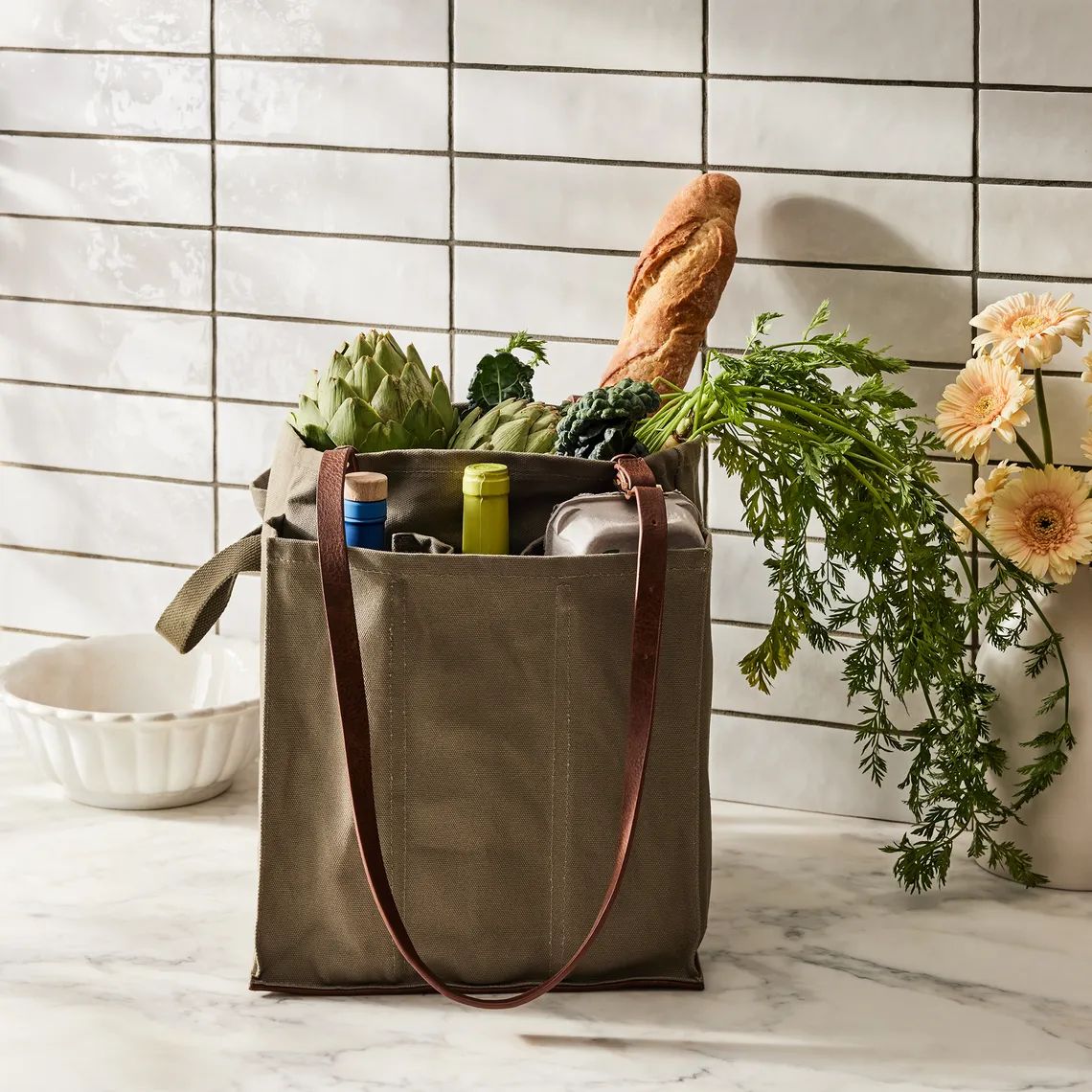 Multi-Pocket Canvas Market Tote | Food52