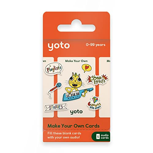 Yoto Make Your Own Cards – 5 Blank Audio Cards for Use with Player & Mini All-in-1 Audio Device, Record & Play Stories Music Radio Podcasts Birthday Messages & Fun Educational Learning Activities | Amazon (US)
