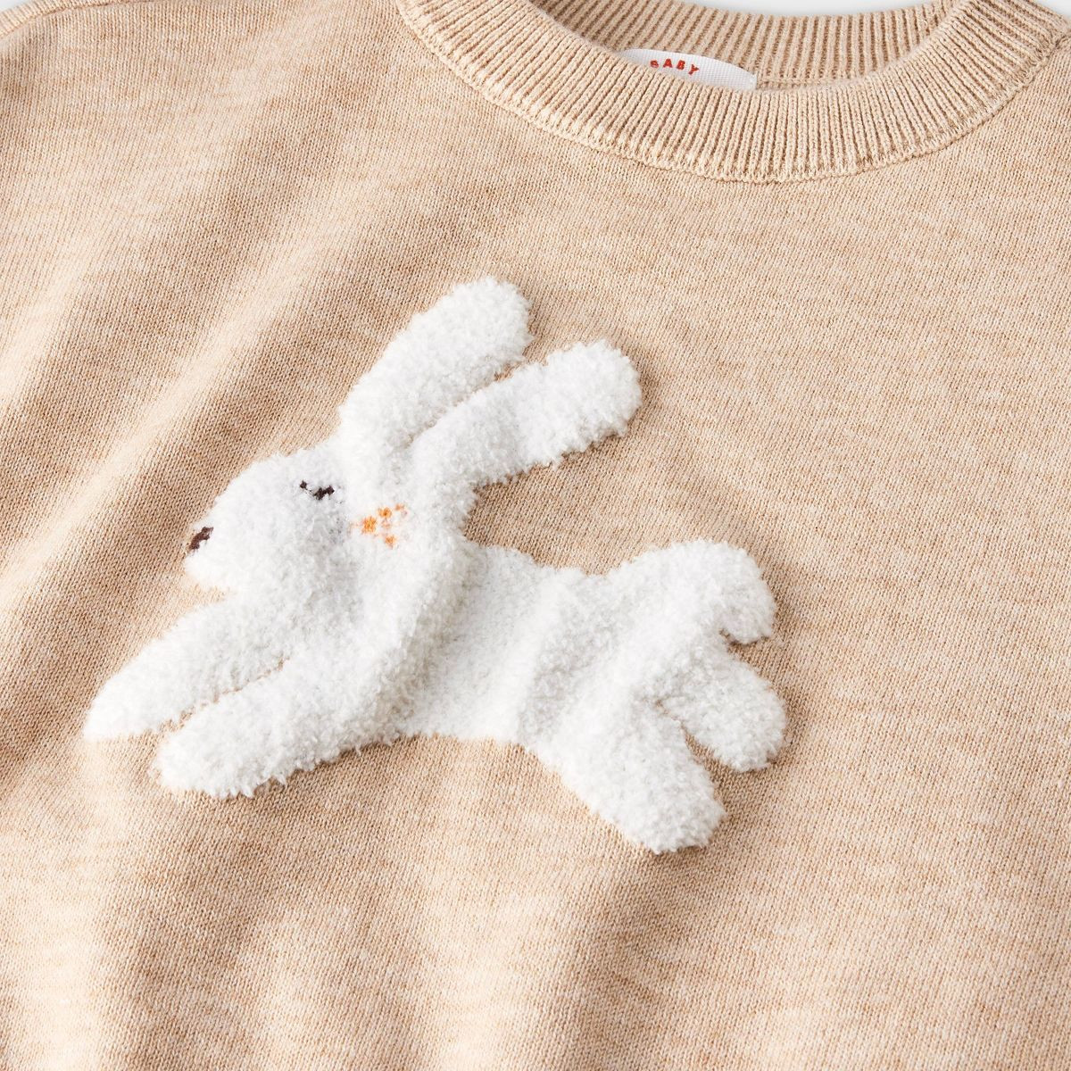 Baby Bunny and Carrot Printed Sweater Top & Bottom Set - Cat & Jack™ Beige 12M: Cotton Knit Pul... | Target