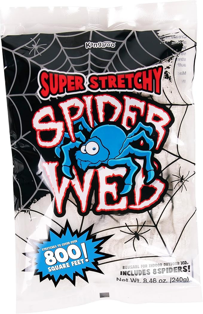 Kangaroo Halloween Spider Web Decor - Giant Spider Web Halloween Decoration - Fake Spider Web for... | Amazon (US)