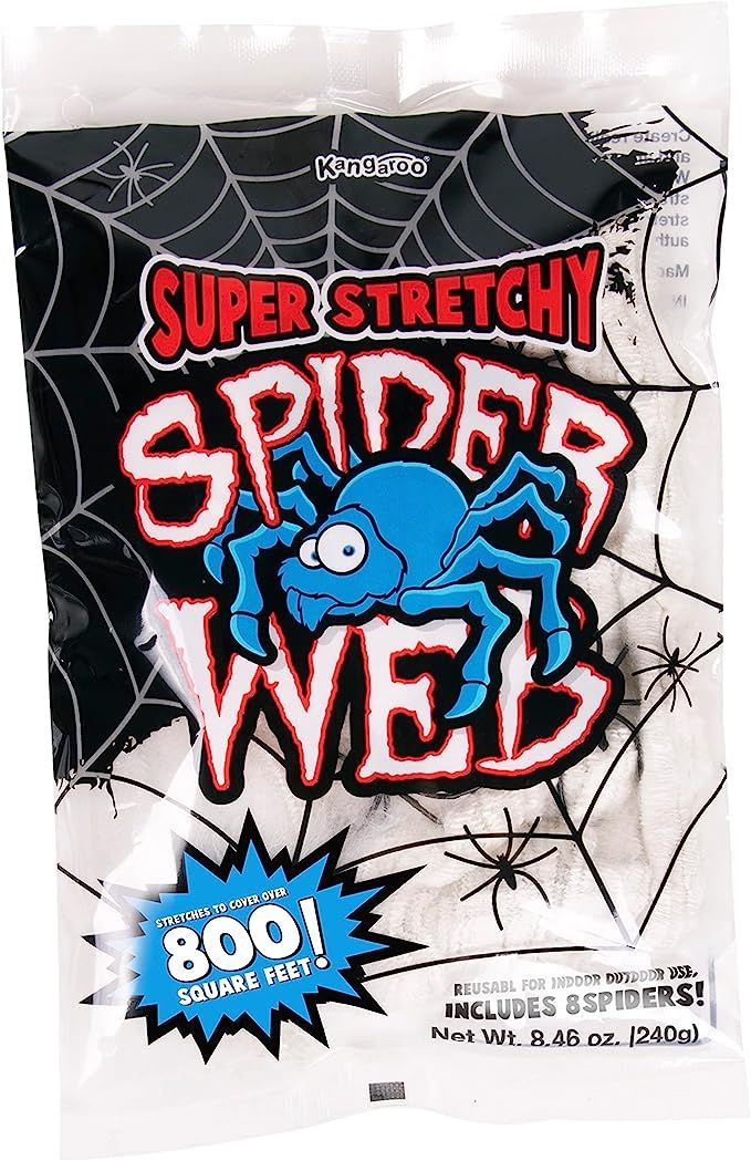 Kangaroo Halloween Spider Web Decor - Giant Spider Web Halloween Decoration - Fake Spider Web for... | Amazon (US)