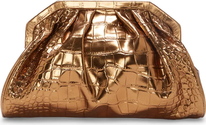 Baklo Croc Embossed Leather Clutch | Nordstrom Rack