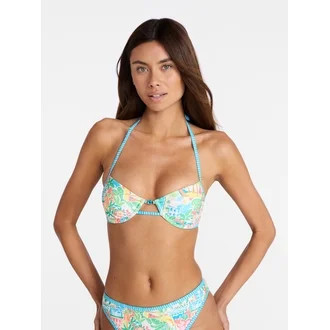 No Boundaries Halter Underwire Bikini Top, Women's XXS-XXL | Walmart (US)