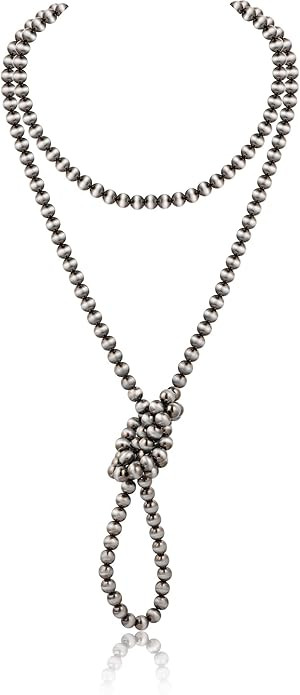 Navajo Pearl Necklace Long Western Jewelry for Women Cowgirl Vintage Beaded Pearl Necklaces | Amazon (US)