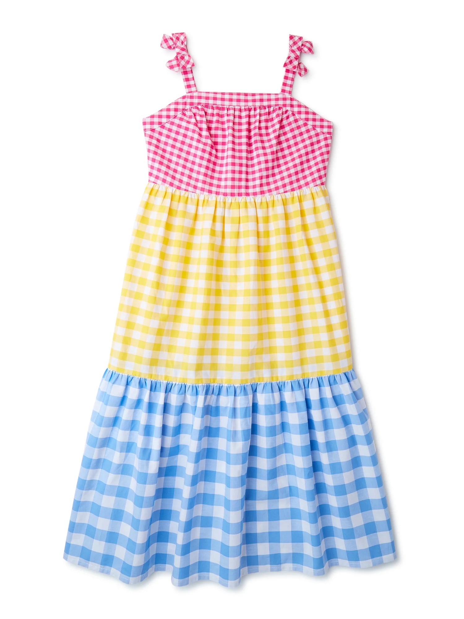 Wonder Nation Girls Tiered Dress Sizes 4-18 & Plus | Walmart (US)