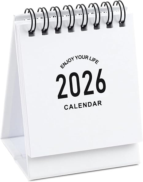 Mini Desk Calendar 2025-2026 - Small Desk Calendar Runs Now to Dec 2026, Monthly Calendar 250gsm ... | Amazon (US)
