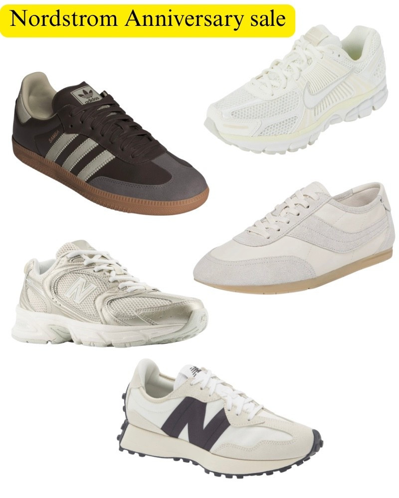 Nordstrom Anniversary sale, adidas sneakers, new balance, white, brown.

#LTKSaleAlert #LTKmomlife #LTKActive