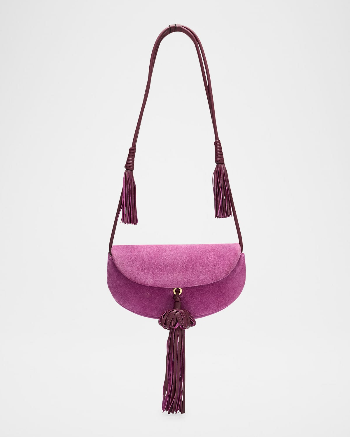 Paloma Tassel Suede Shoulder Bag | Neiman Marcus