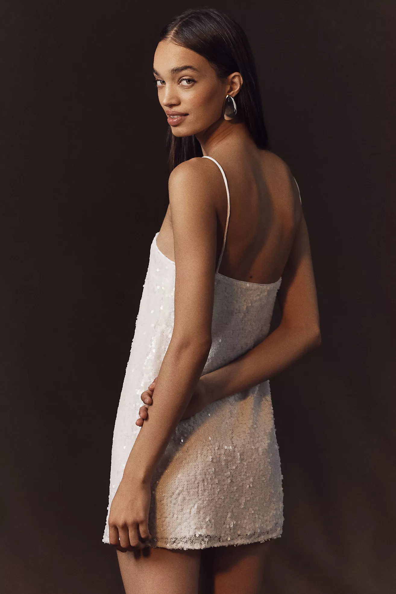 Anthropologie Weddings x Shona Joy Illusion Sequin Square-Neck Mini Dress | Anthropologie (US)