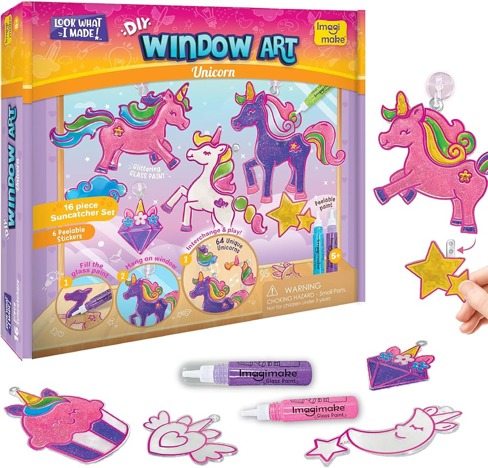 Imagimake Window Art Unicorn Toy Painting Kit | Suncatcher Art Supplies | Unicorn Gifts for Girls... | Amazon (US)