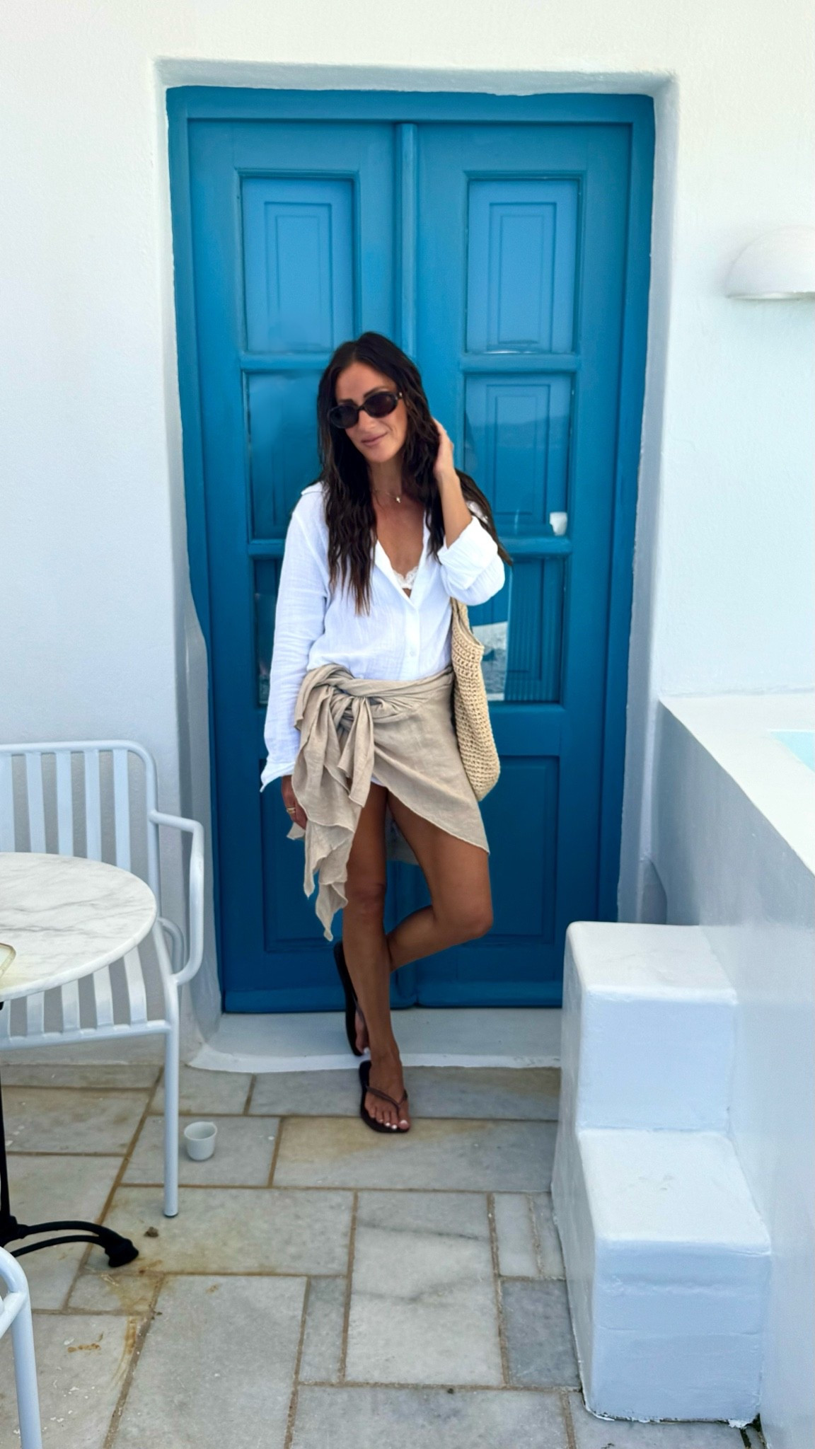 Packed this linen button up for our Europe trip and have worn it more than any other piece I’ve brought! So versatile! In a small but could’ve sized up one just to make it a little oversized two double as a swim cover-up.