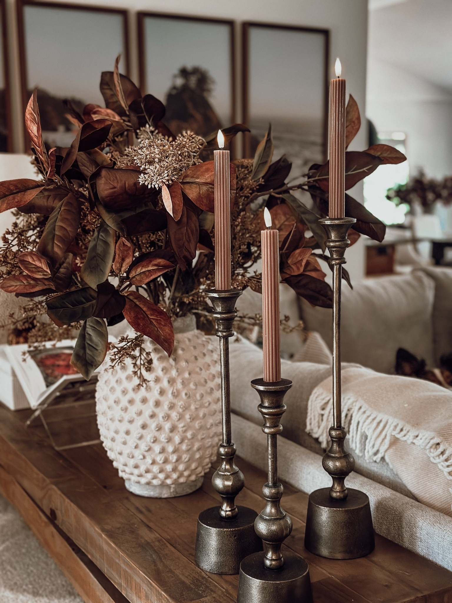 Faux ribbed brown candles ! Love these for fall

#LTKSeasonal #LTKHome