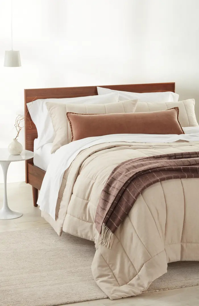Nordstrom Organic Cotton Mélange Quilted Comforter & Shams Set | Nordstrom | Nordstrom
