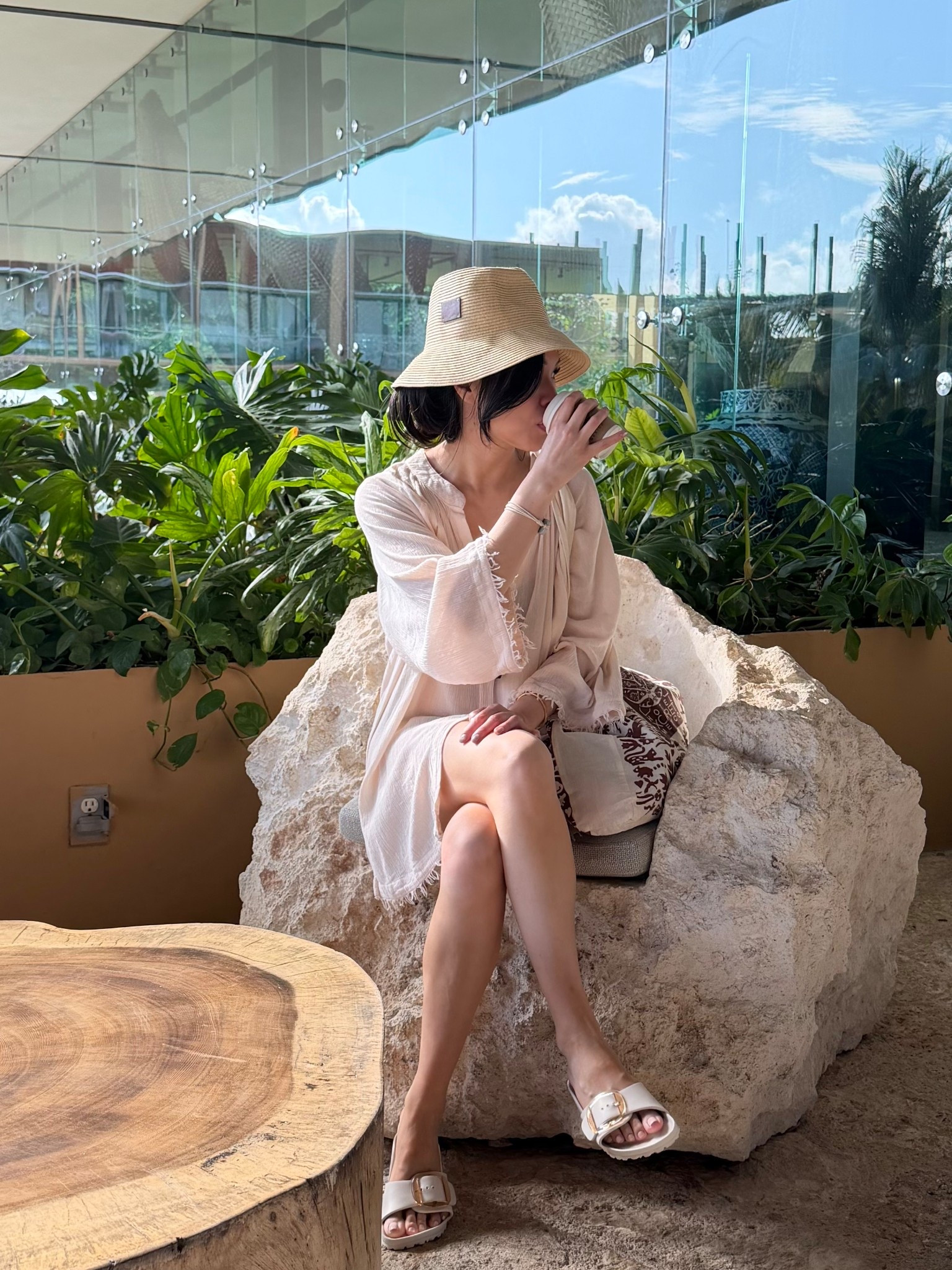 Vacation uniform ☀️

@Birkenstock CA sandals, swim cover up and bucket hat 👙🏝️



#LTKsummer #LTKswimwear #LTKstyletip