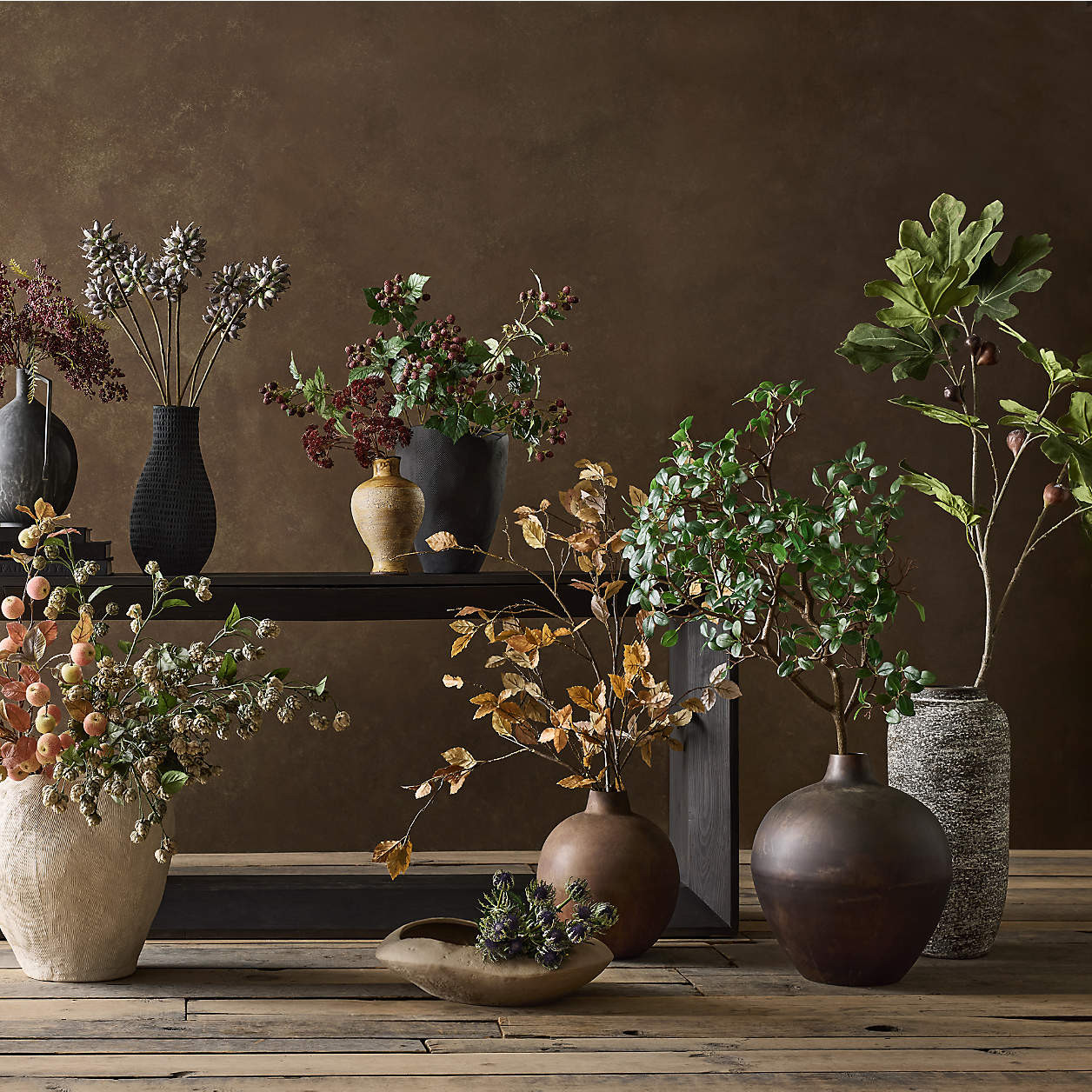 Scraffito 19" Brown Centerpiece Bowl + Reviews | Crate & Barrel | Crate & Barrel