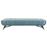 Modway EEI-3061-SEA Adept Mid-Century Modern Velvet Upholstered Tufted Accent Bench in Sea Blue | Amazon (US)