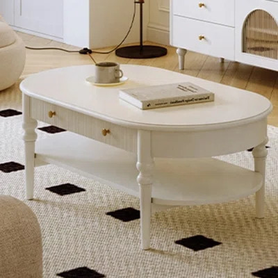 White simple style home coffee table | Wayfair North America