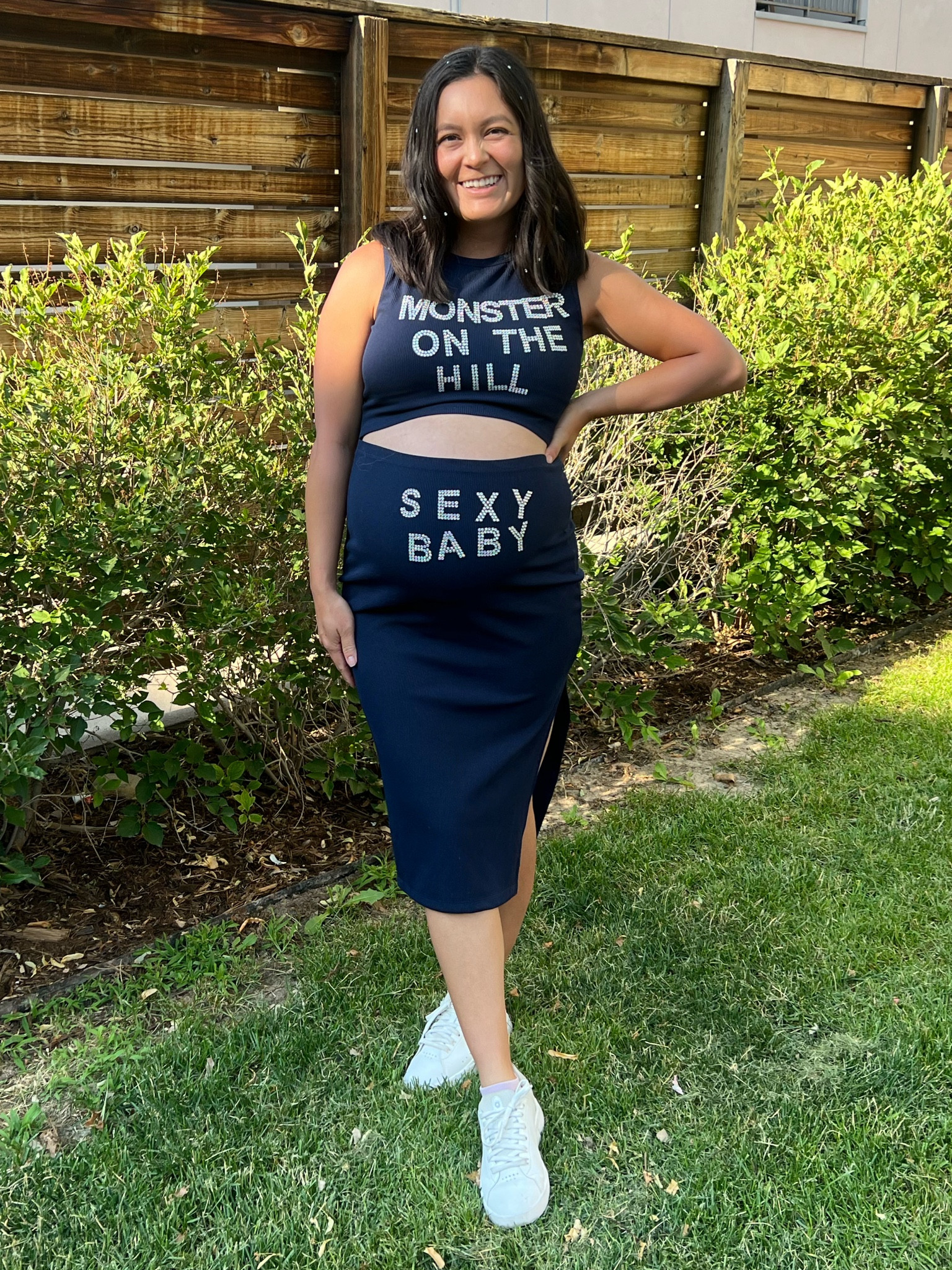 Eras outfit idea. Pregnant outfit. Maternity outfit. Non maternity dress. Amazon dress. Cut out dress. Taylor swift eras concert outfit. 

#LTKbump #LTKbaby #LTKunder50